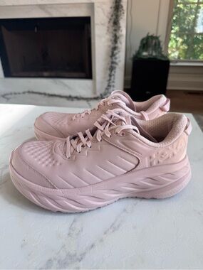 HOKA Bondi SR Women's Pink Cushion Professional Nurse sneakers Shoes EUC Size 9